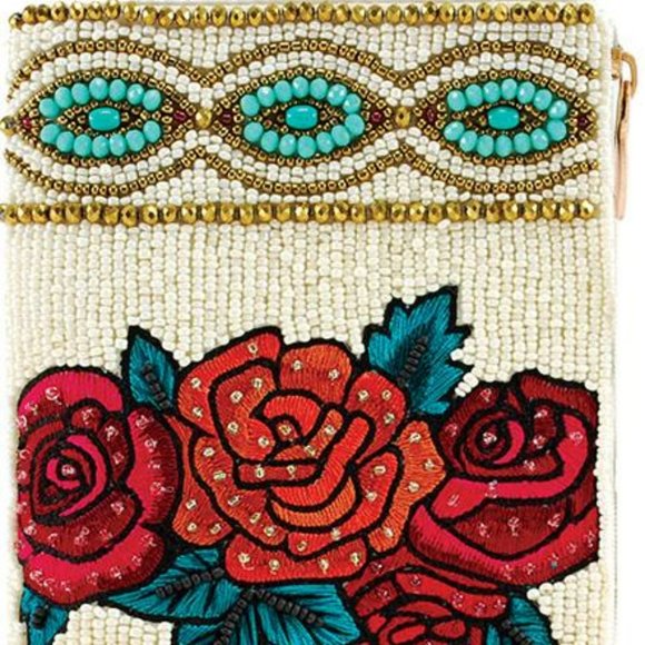 NWT New Mary Frances Frida Kahlo Flowers Crossbody Phone Purse Retire Rare